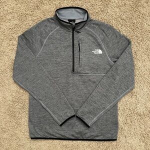 The North Face Sweater Mens Medium Gray Canyonlands Half Zip Pullover Fleece Top